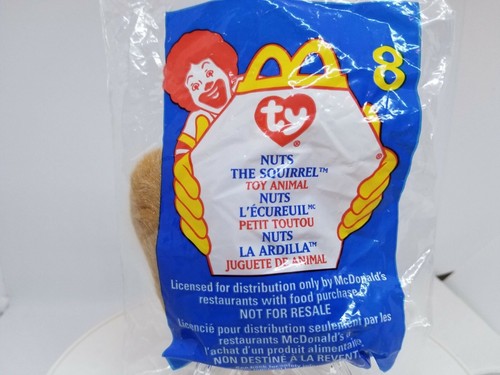 Ty Teenie Beanies, Nuts the Squirrel, Mint Original Packaging McDonalds - Picture 2 of 2