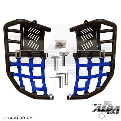Suzuki LTZ 400 Nerf Bars Pro Peg 09 and up Alba Racing Black Blue