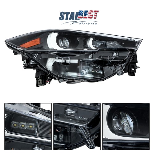 Front Headlight For 2022-2024 Mazda CX-5 Full LED Black Non-AFS w/o DRL Right/RH - Picture 5 of 13