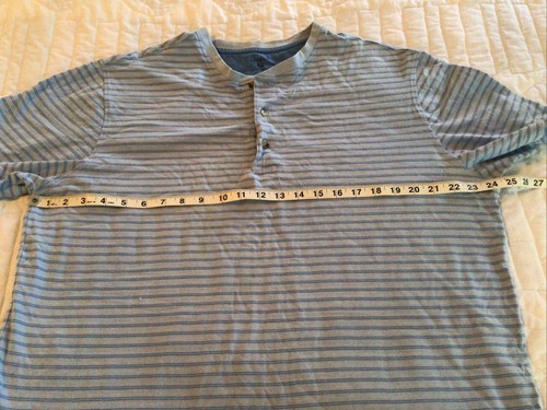 George Men’s Henley Shirt Size XL Blue Mm - Picture 4 of 4