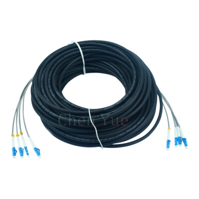75M Field Outdoor Fiber Cable LC-LC 4 Strand 9/125 SingleMode Fiber Patch Cord
