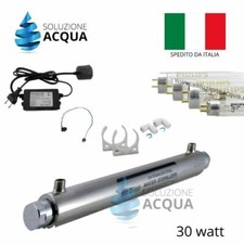 DEBATTERIZZATORE STERILIZZATORE SISTEMA UV COMPLETO 30W DEPURATORE ACQUA OSMOSI