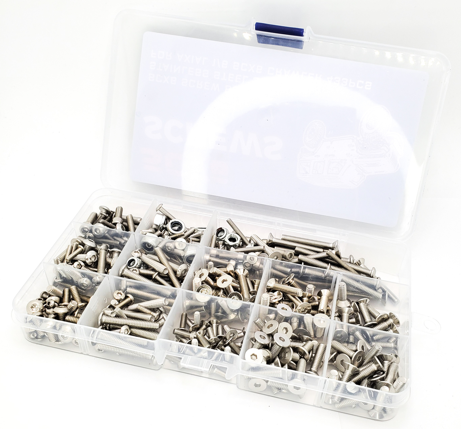 NEW NHX Stainless Steel Screw Box 433Pcs For 1/6  Axial SCX6 FREE US SHIP