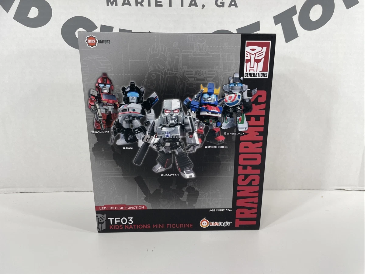 Transformers Kids Logic TF03 Kids Nation LED 5-Pack Megatron Jazz Iron Hide NEW