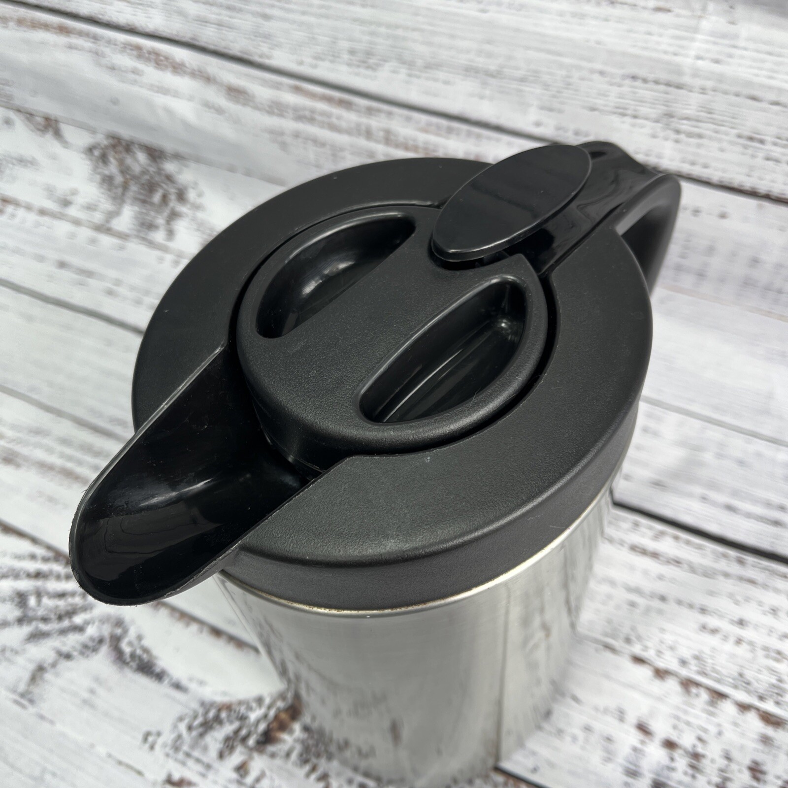 Palm Restaurant Stainless Steel Coffee Thermal Carafe Decanter 10” Tall