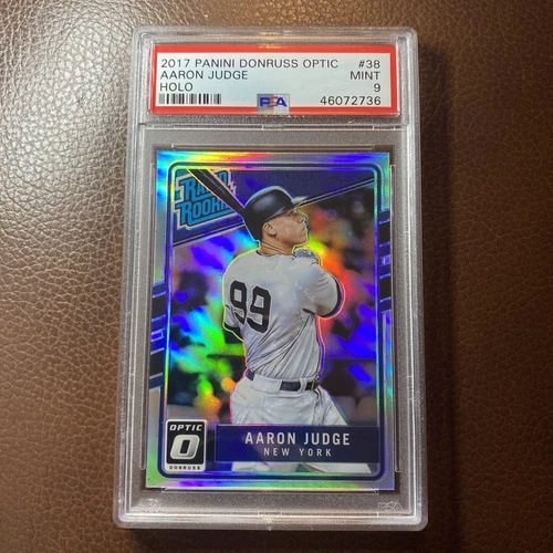 2017 Donruss Optic Aaron Judge #38 Prizm PSA 9 NY Yankees RC Rookie HR RECORD !!