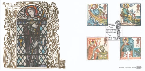 Missions of Faith 22Ct GOLD GB Benham FDC Holy Island 1997 267/500 (134360)