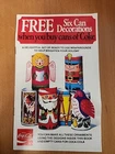 Vintage Coca-Cola Wrap-around Can Decorations Christmas 1977 Give Away