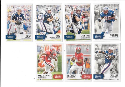 2016 CLASSICS NEW ENGLAND TEAM SET (7) WITH 2 SP RC'S,BRADY,GRONKOWSKI,EDELMAN