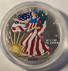 2000  Silver Eagle $1 Dollar Painted-Enameled 1oz Uncirculated .999 MS-