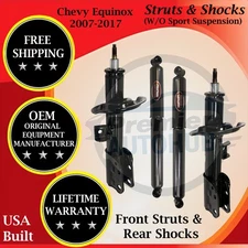Monroe OEM Front Strut & Rear Shock For 2007-2017 Chevy Equinox Lifetime Warran.