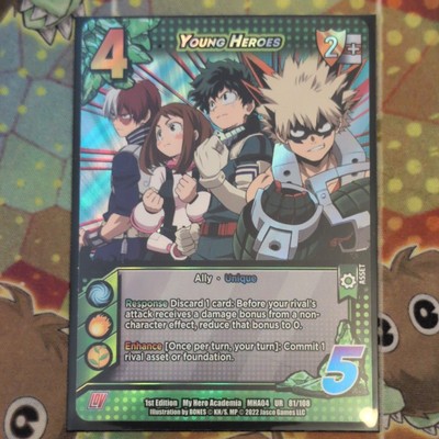 Young Heroes MHA04 UR 081/108 My Hero Academia CCG League of Villains Mint Foil
