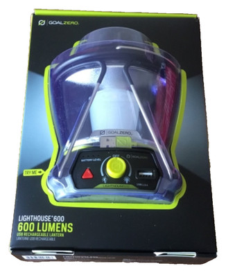 Goal Zero Lighthouse 600 Lantern Power Bank USB Rechargeable Camping & Emergency