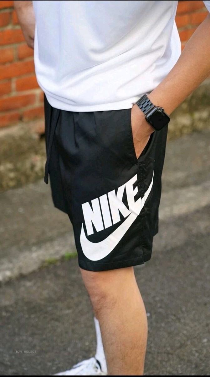 Nike Sportswear Woven Shorts - Brand New - Black White Size: Large