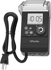 New Digital Outdoor Timer Waterproof, Dial Programmable Method, Black 