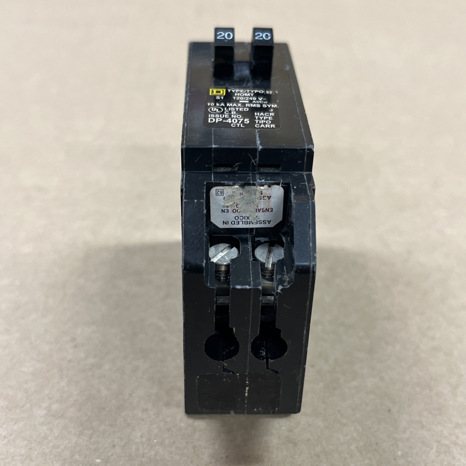 SQ-D SQUARE D HOMT2020 Tandem Single Pole 20 Amp Breaker