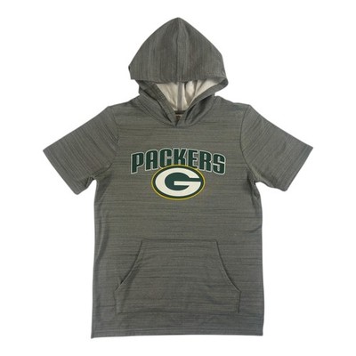 NFL Green Bay Packers Boys Combine Training Downtime Short Sleeve Hoodie, Large