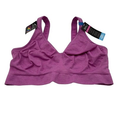 Bali Comfort Flex Fit Wireless Bra Purple Heather DF3484 XL New
