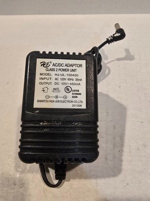 HJ AC/DC Adapter Shantou Hua Jun Elctron Co. LTD. Class 2 Power Unit
