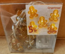 Home Collection 5 ft 8 Stringed Lights Gingerbread Man NIB