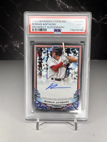 2024 Bowman Sterling Prospect Autographs Roman Anthony #PA-RA (AU, RC) PSA 9