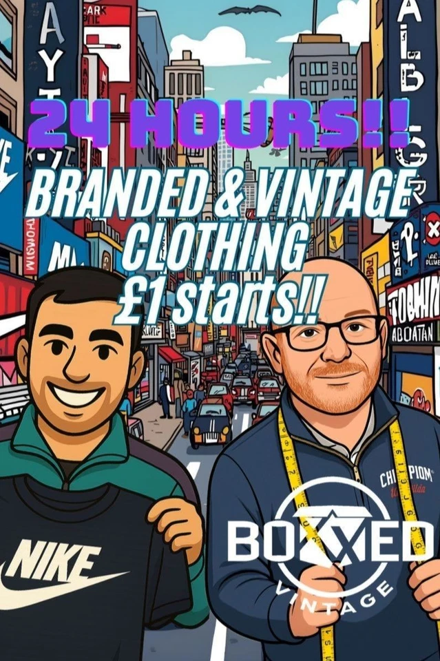 £1 STARTS | PREMIUM BRANDED VINTAGE CLOTHING | 24 HOUR STREAM!!