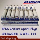 8Pcs 41-114 Iridium Spark Plugs ACDELCO 12622441 Fits Cadillac Chevrolet GMC US2