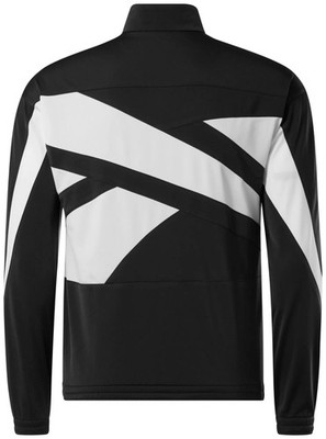 Reebok Mens Regular fit Track Jacket Coat Size M Black Solid MSRP $50 Black
