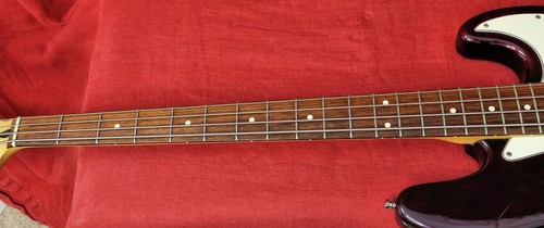 2011 FENDER STANDARD JAZZ BASS GUITAR BURGUNDY WINE RED MIM - Picture 6 of 13