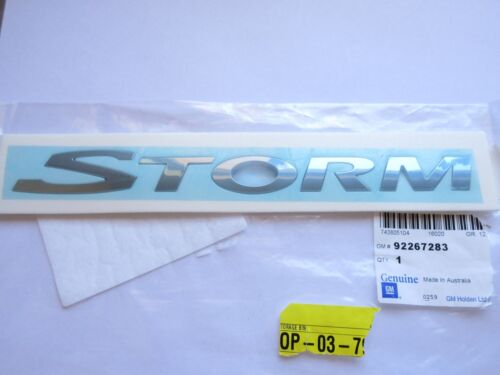 HOLDEN VF COMMODORE SV6 SS LIMITED ' STORM ' SIDE DOOR BADGE GENUINE GM NEW - Picture 1 of 2