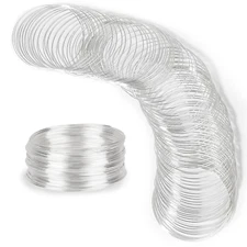 100 Loop Wire Bracelet Memory Wire Bracelet Wire for Beads Jewelry Wire Silver J
