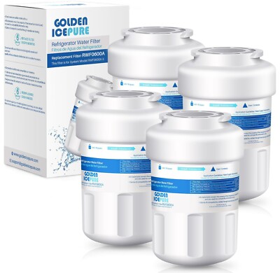 4 PACK Fit For GE MWF SmartWater MWFP GWF Refrigerator Water Filter Cartridge