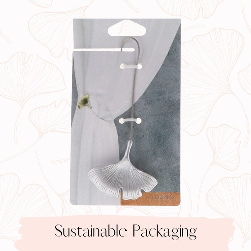 Magnetic Metal Curtain Tiebacks with Ginkgo Leaf Design – No Installation Needed - Picture 30 of 37