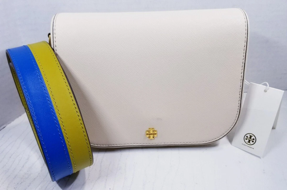 Tory Burch Emerson Color Block Crossbody New Cream