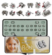 Dental Orthodontic Mini Metal Brackets Brace with Buccal Tubes MIM Mini Roth 022