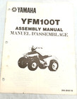 Yamaha YFM100T Factory Assembly Manual 1986  # 2HX-28107-70 French/English