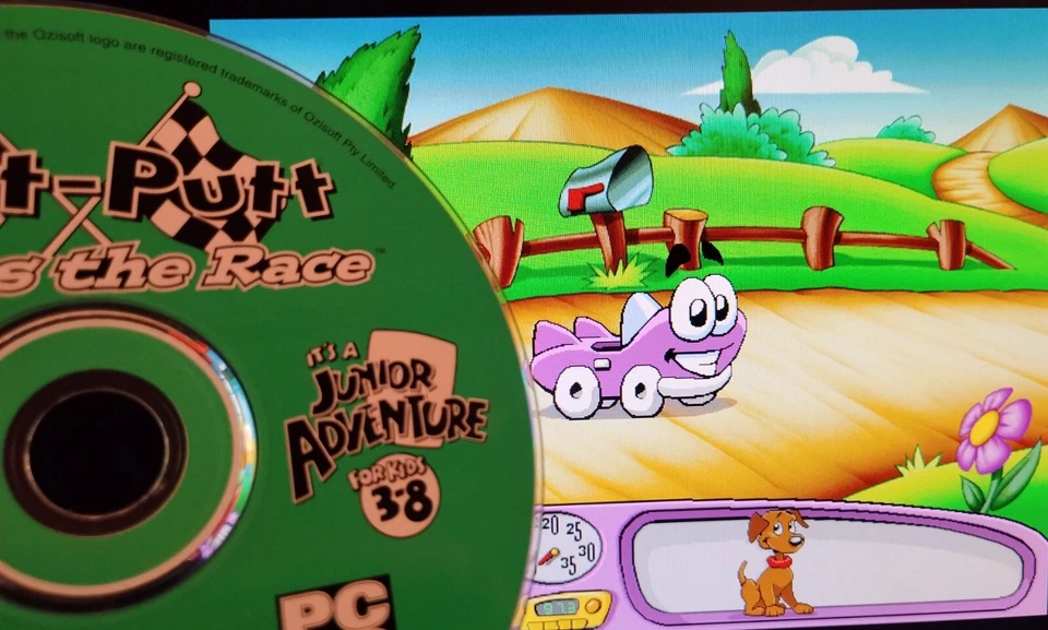 Putt-Putt Enters The Race Retro PC Game Disc [Tested]  Kids Edutainment - Image 3 of 4