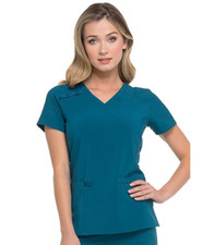 Dickies Women Scrubs Essentials Mock Wrap Top DK625 NWT