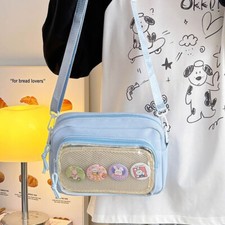 Japanese Women Girls Ita Bag Transparent Student Casual Shoulder Messenger Bag