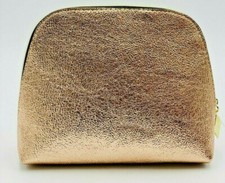 ESTEE LAUDER Gold Sparkle Cosmetic Makeup Bag New