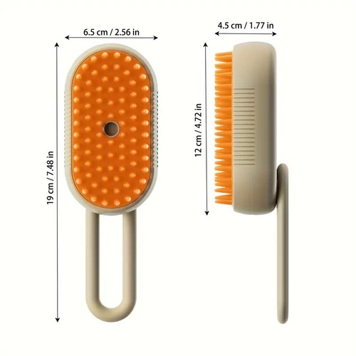 Cepillo de vapor para gatos Cepillo vaporoso para perros 3 en 1 Spray eléctrico Cepillos para pelo de gato para masa - Imagen 5 de 6