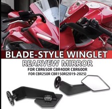 Honda CBR650R CBR400R CBR600R CBR250R CBR125 Winglet Wing Mirrors Aluminium