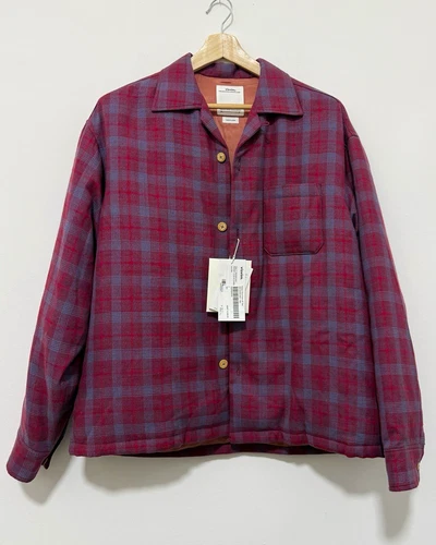visvim Keesey Check Down JKT Red Plaid Twill Button Jacket 3/L $2856 Retail video thumbnail