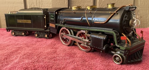 Lionel Standard Gauge Original 384E Loco & 384T, Green Stripe, 1930-32 Excellent - Picture 8 of 8
