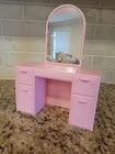 Vintage Barbie 1987 Sweet Roses Pink Vanity Missing Side Mirrors