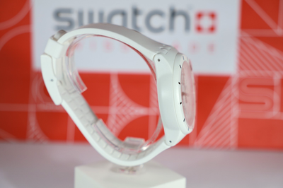 New Limited Swiss Swatch Originals Twice Again White Chrono Watch