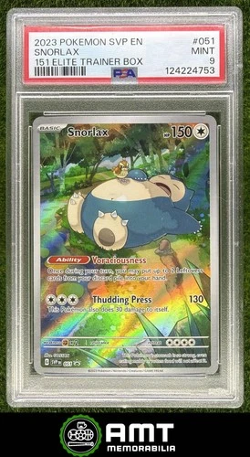 Snorlax PSA 9 2023-25 Pokemon Scarlet Violet 151 Black Star Promos #051 4753