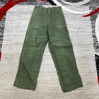 VTG OG 107 Sateen Trousers Pants Mens 28 Green 1971 Vietnam Military 28x31 Mens