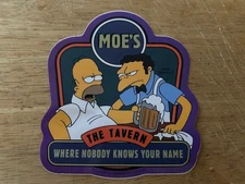 The Simpsons - Moe's Tavern Sticker (Moe & Homer)
