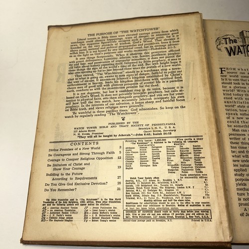 The Watchtower BOUND VOLUME 1962 Jehovah’s Witnesses JW Hardcover - Imagen 3 de 11
